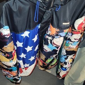 Members Only Cartoon Star Jacket - Black, Blue, Red